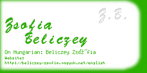 zsofia beliczey business card